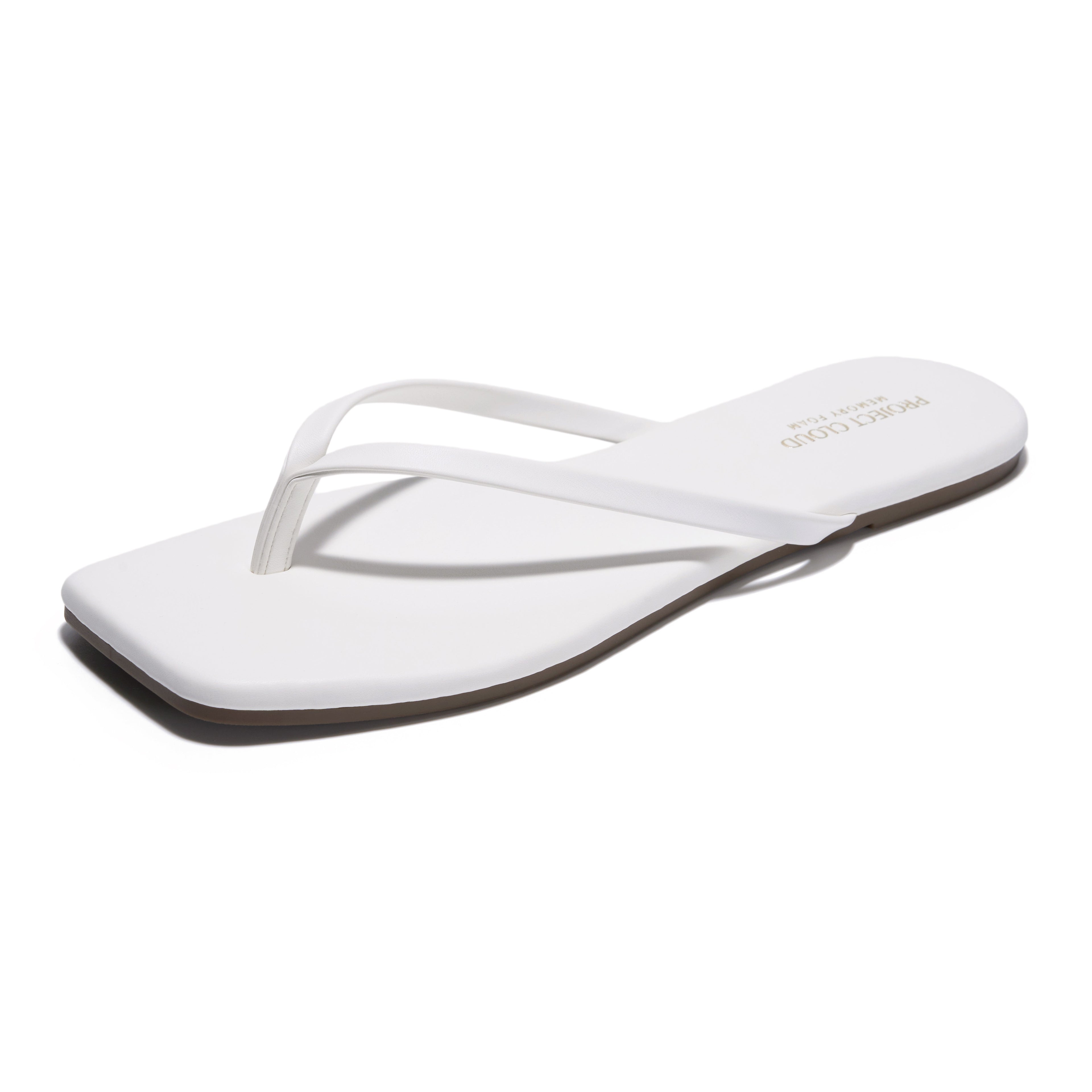 Women's | Square Toe Flip Flops | Memory Foam | Non-Slip - Dedication