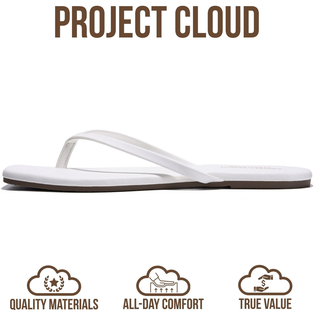 Women's | Square Toe Flip Flops | Memory Foam | Non-Slip - Dedication