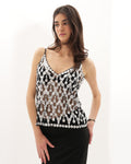 Lola Embellished Top - Silver