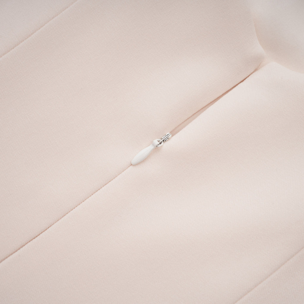 Aria White Asymmetrical Shawl & Tulle Panel Dress Set