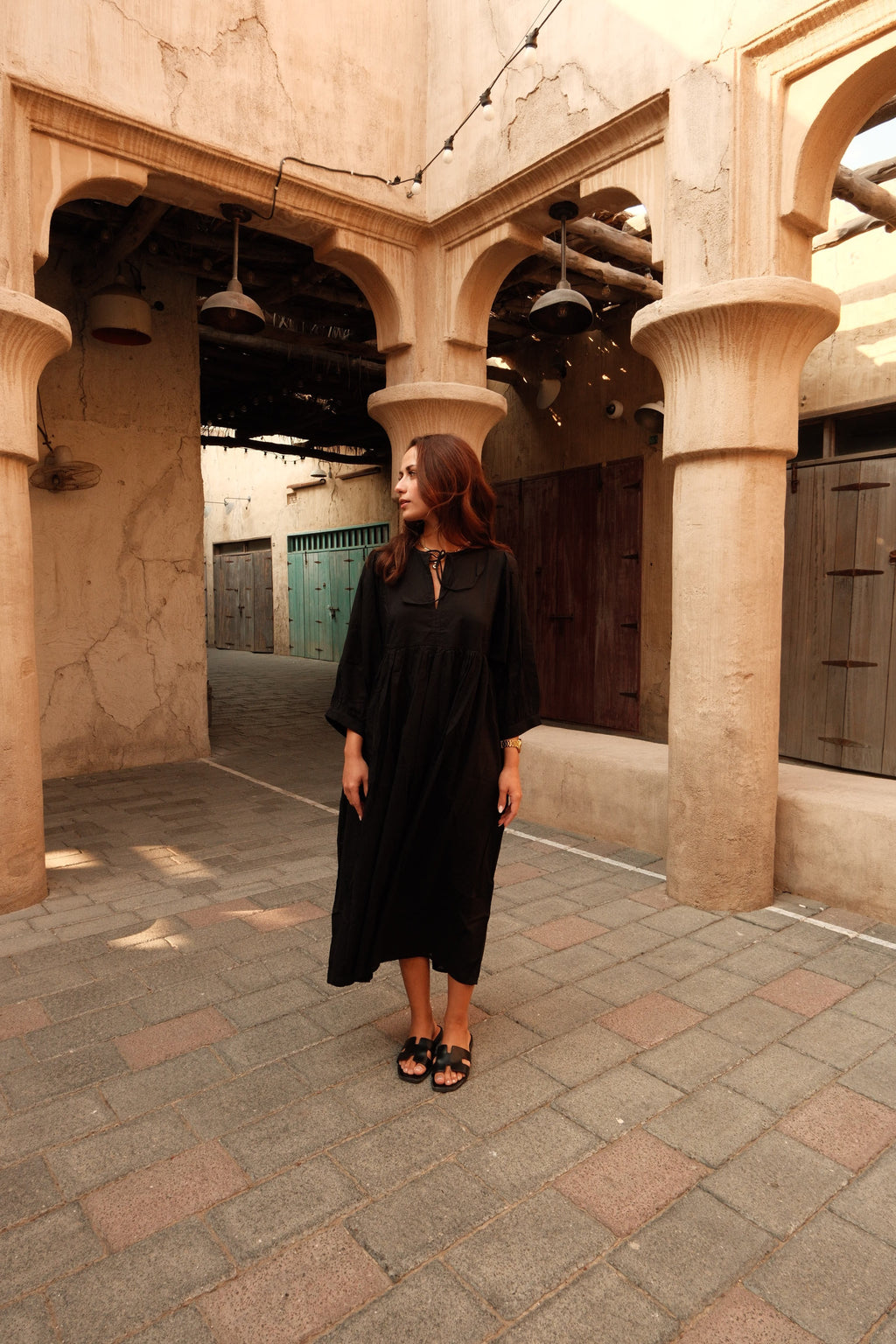 Sara Midi Dress Black Oasis
