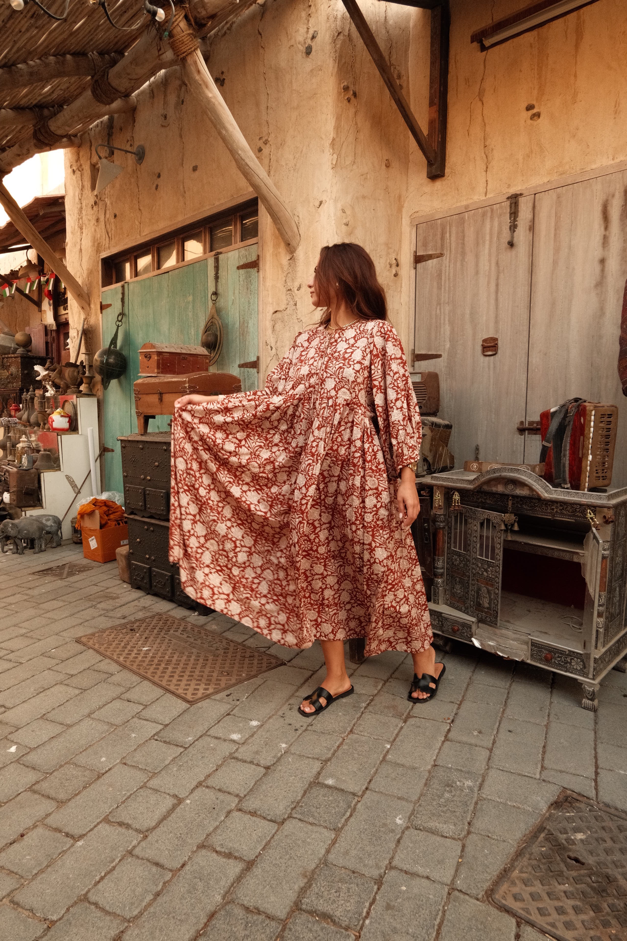 Maya Midi Dress Caramel