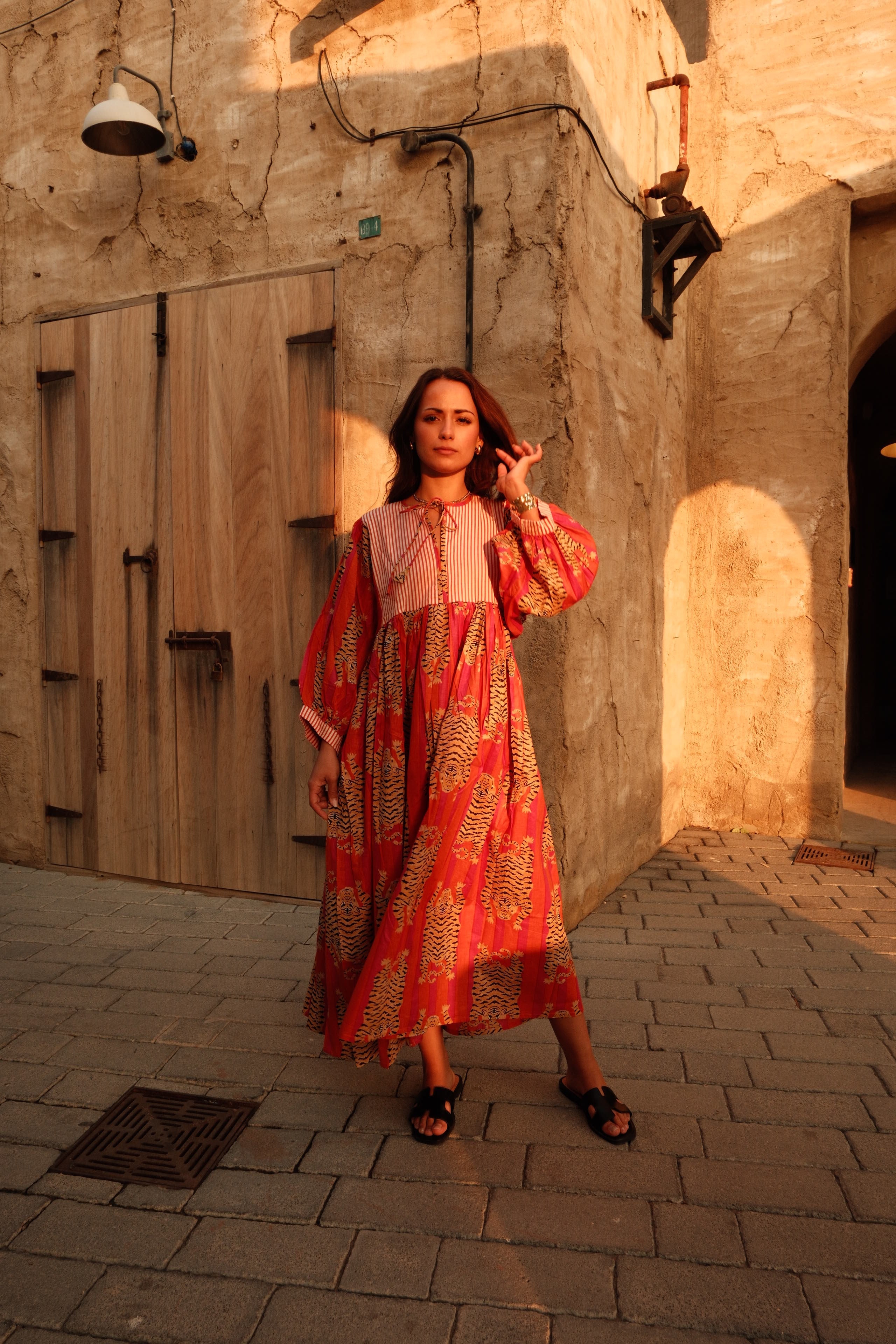 Tara Midi Dress Red Tigeress