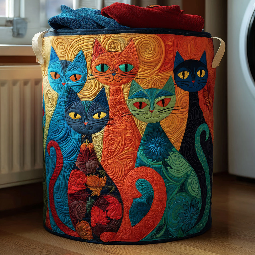 Cat Quilted | Handcrafted Basket