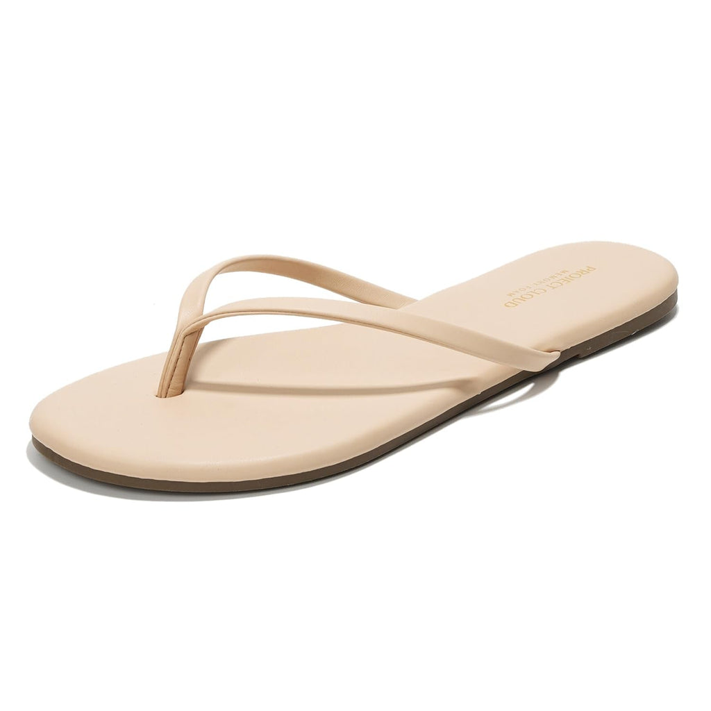 Women's | Eco-Leather Women Flip Flops | Memory Foam | Lightweight | Non-Slip - Foundations