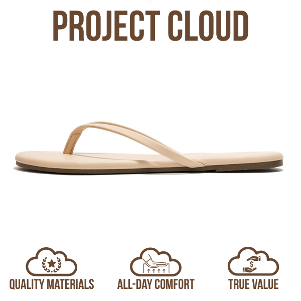 Women's | Eco-Leather Women Flip Flops | Memory Foam | Lightweight | Non-Slip - Foundations