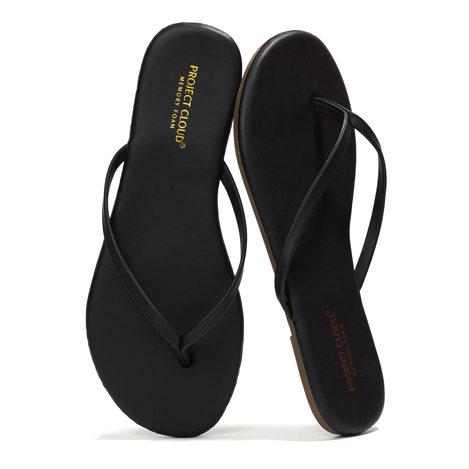 Women's | Eco-Leather Women Flip Flops | Memory Foam | Lightweight | Non-Slip - Foundations