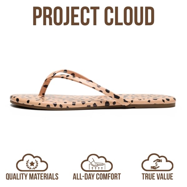 Women's | Eco-Leather Women Flip Flops | Memory Foam | Lightweight | Non-Slip - Foundations
