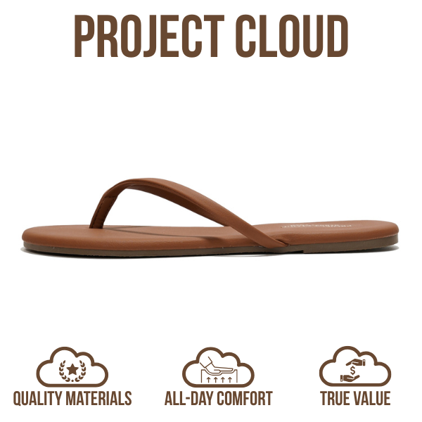 Women's | Eco-Leather Women Flip Flops | Memory Foam | Lightweight | Non-Slip - Foundations