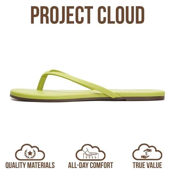 Women's | Eco-Leather Women Flip Flops | Memory Foam | Lightweight | Non-Slip - Foundations