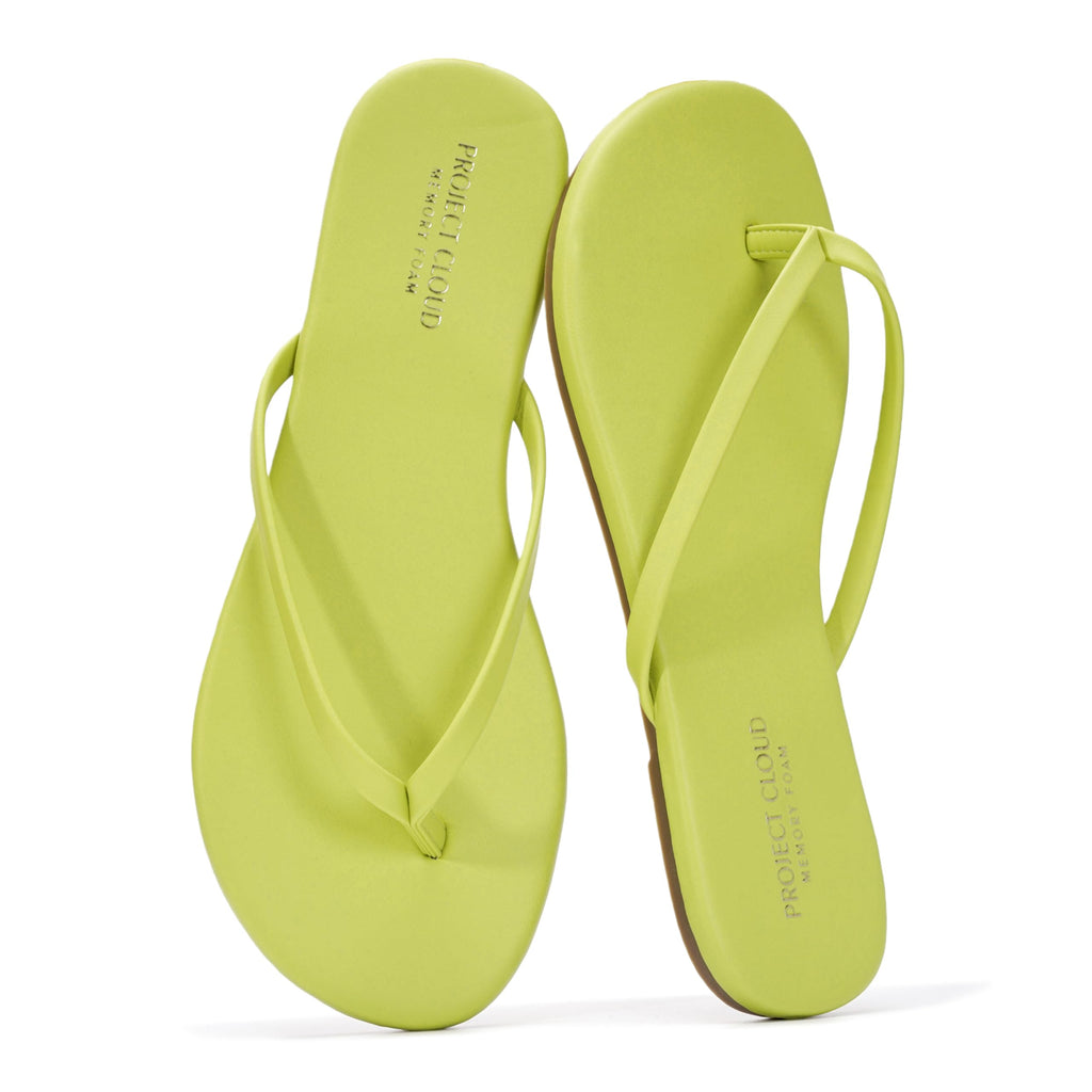 Women's | Eco-Leather Women Flip Flops | Memory Foam | Lightweight | Non-Slip - Foundations