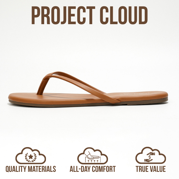 Women's | Eco-Leather Women Flip Flops | Memory Foam | Lightweight | Non-Slip - Foundations