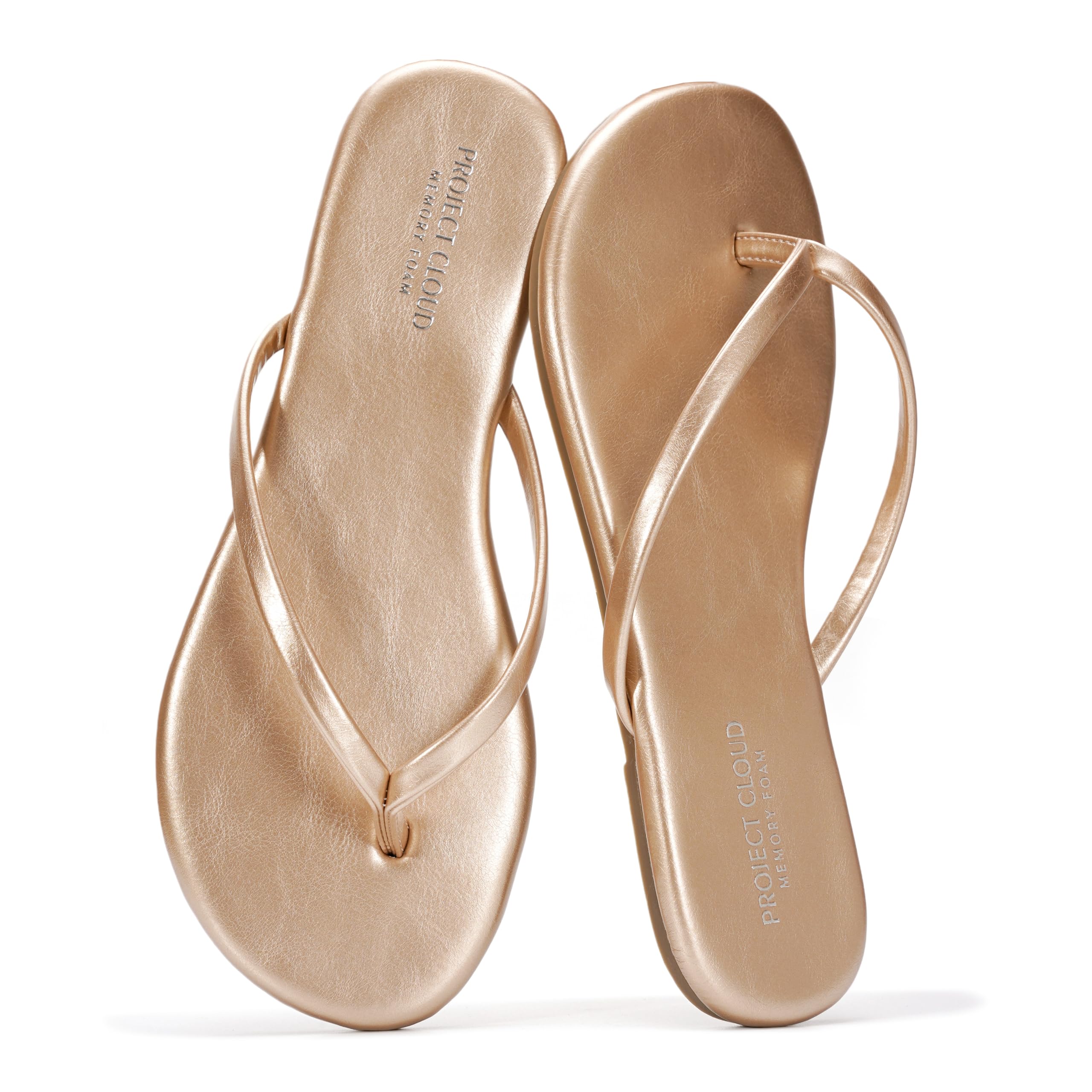Women's | Eco-Leather Women Flip Flops | Memory Foam | Lightweight | Non-Slip - Foundations