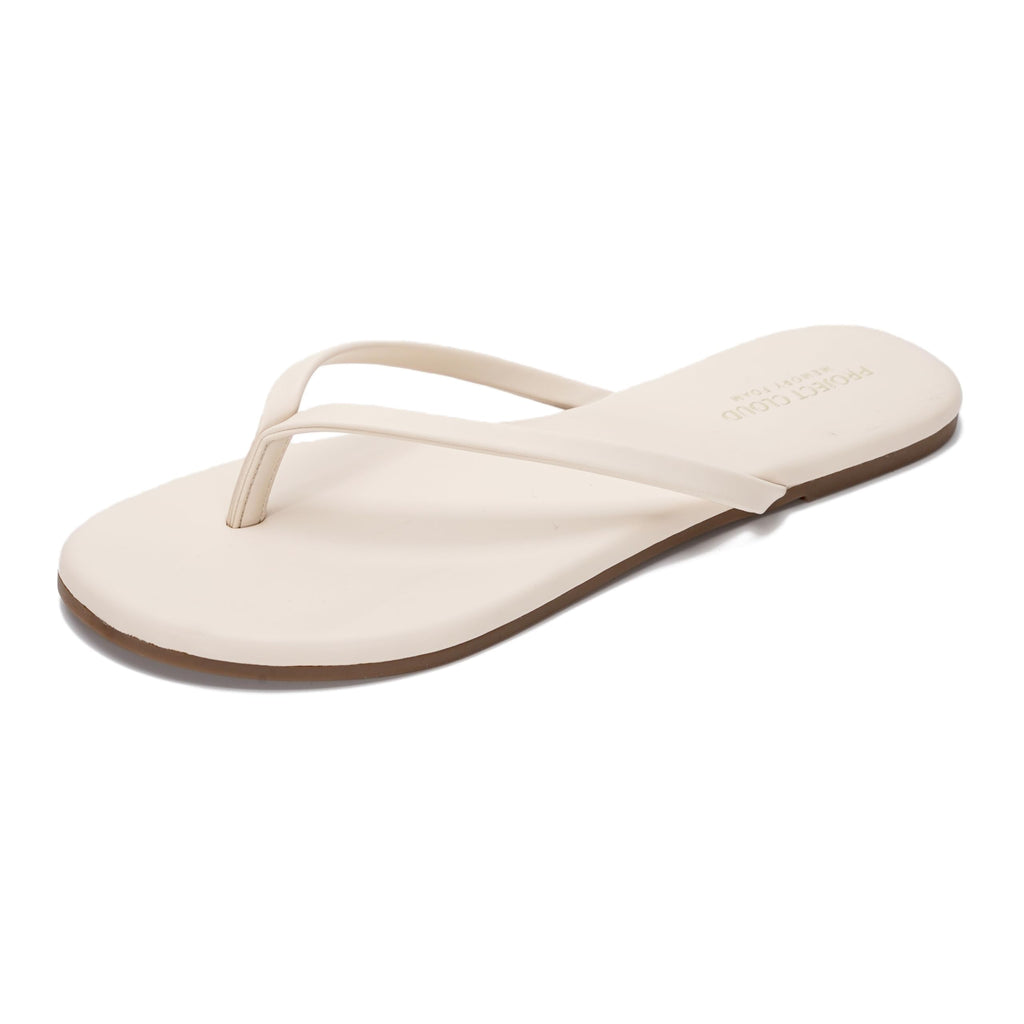 Women's | Eco-Leather Women Flip Flops | Memory Foam | Lightweight | Non-Slip - Foundations