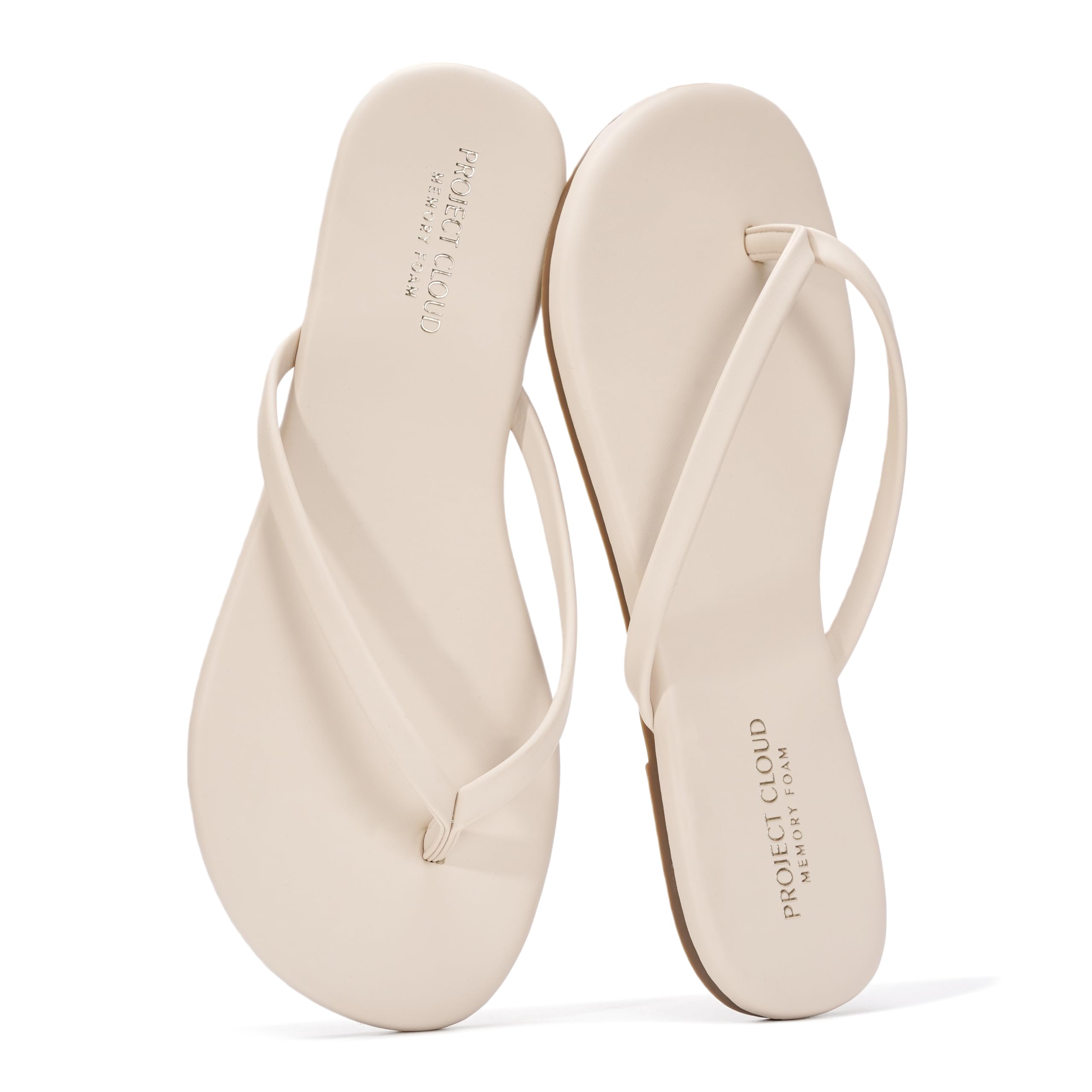 Women's | Eco-Leather Women Flip Flops | Memory Foam | Lightweight | Non-Slip - Foundations