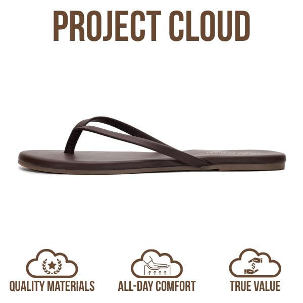 Women's | Eco-Leather Women Flip Flops | Memory Foam | Lightweight | Non-Slip - Foundations