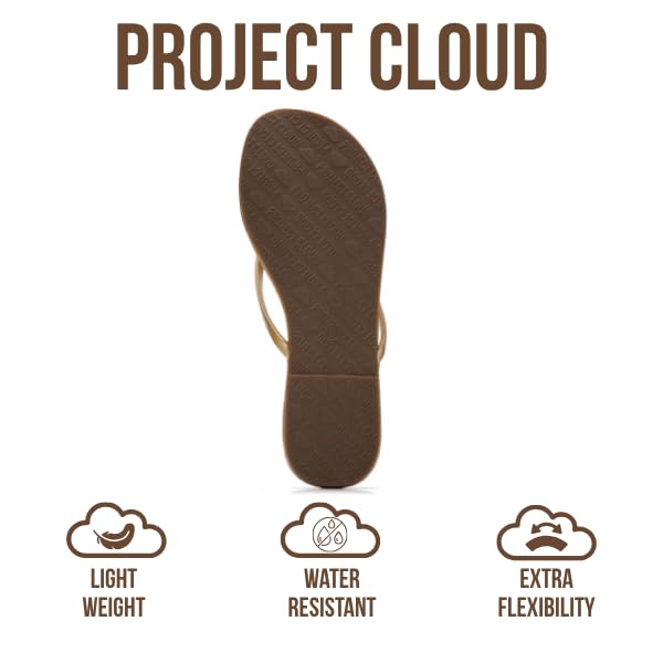 Women's | Eco-Leather Women Flip Flops | Memory Foam | Lightweight | Non-Slip - Foundations