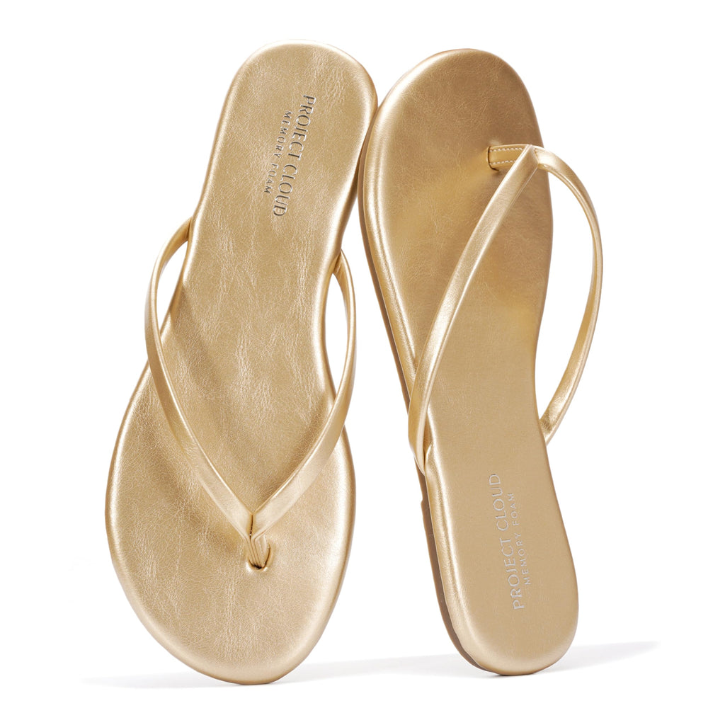 Women's | Eco-Leather Women Flip Flops | Memory Foam | Lightweight | Non-Slip - Foundations