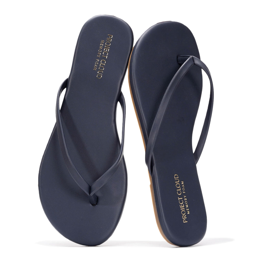 Women's | Eco-Leather Women Flip Flops | Memory Foam | Lightweight | Non-Slip - Foundations