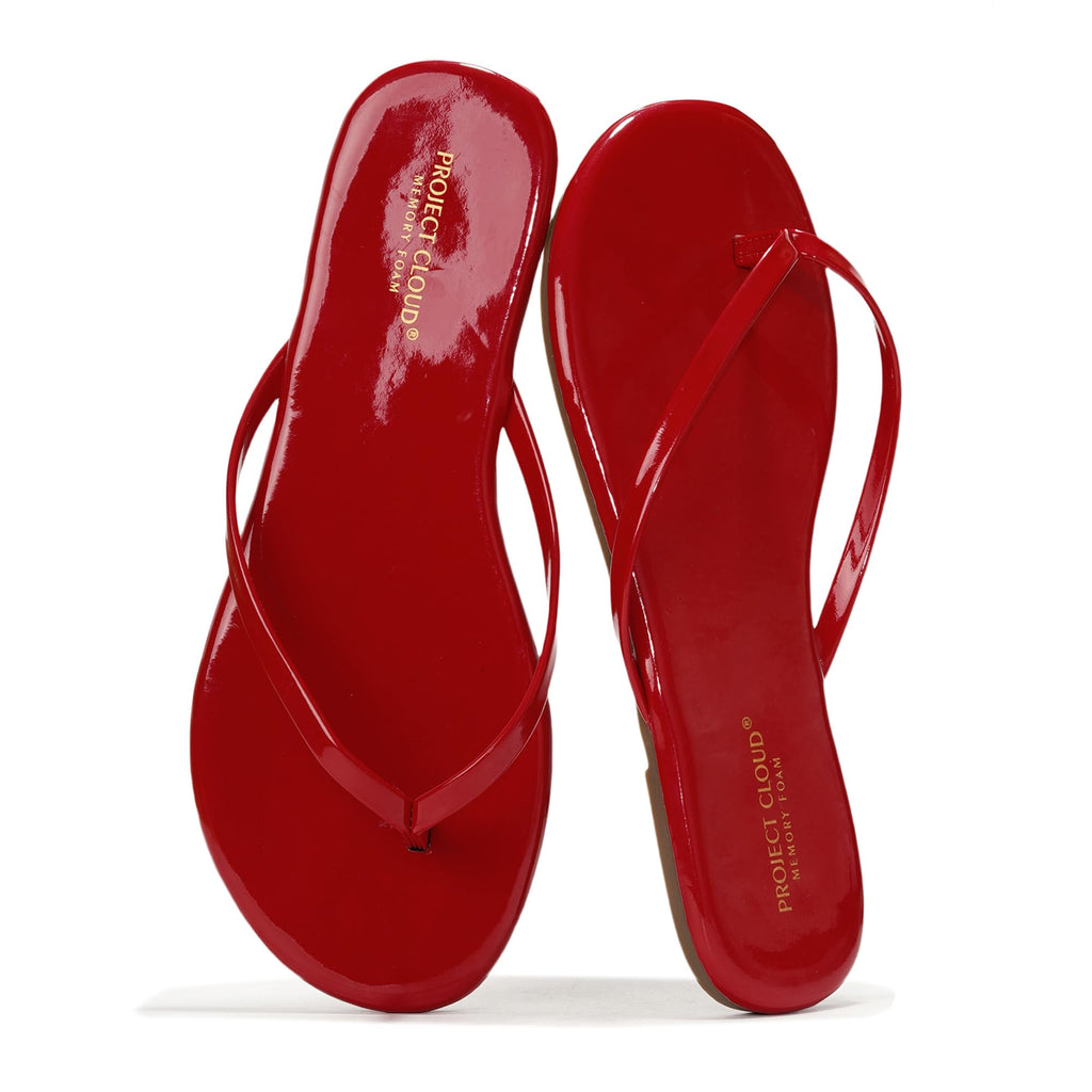 Women's | Eco-Leather Women Flip Flops | Memory Foam | Lightweight | Non-Slip - Foundations