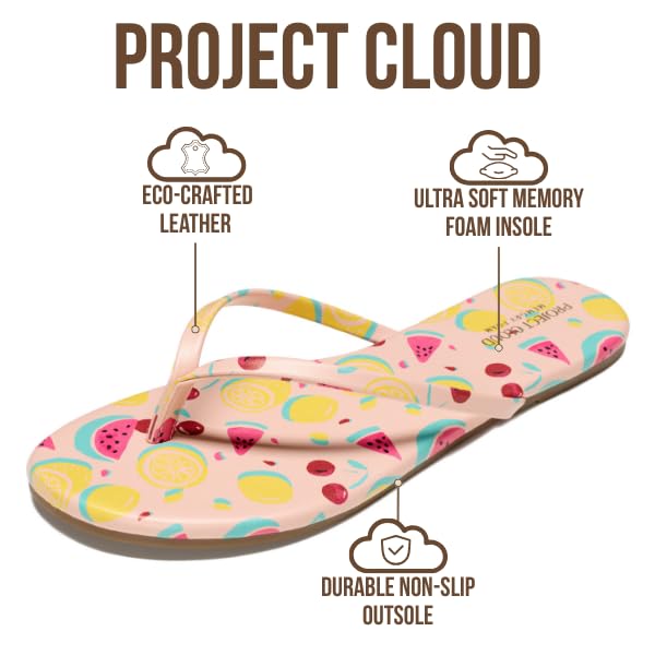Women's | Eco-Leather Women Flip Flops | Memory Foam | Lightweight | Non-Slip - Foundations