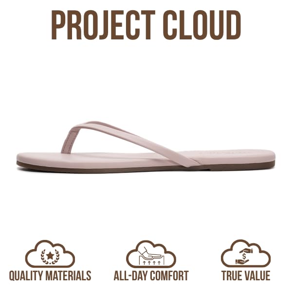 Women's | Eco-Leather Women Flip Flops | Memory Foam | Lightweight | Non-Slip - Foundations