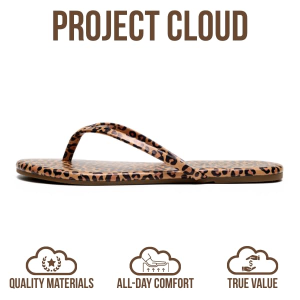 Women's | Eco-Leather Women Flip Flops | Memory Foam | Lightweight | Non-Slip - Foundations