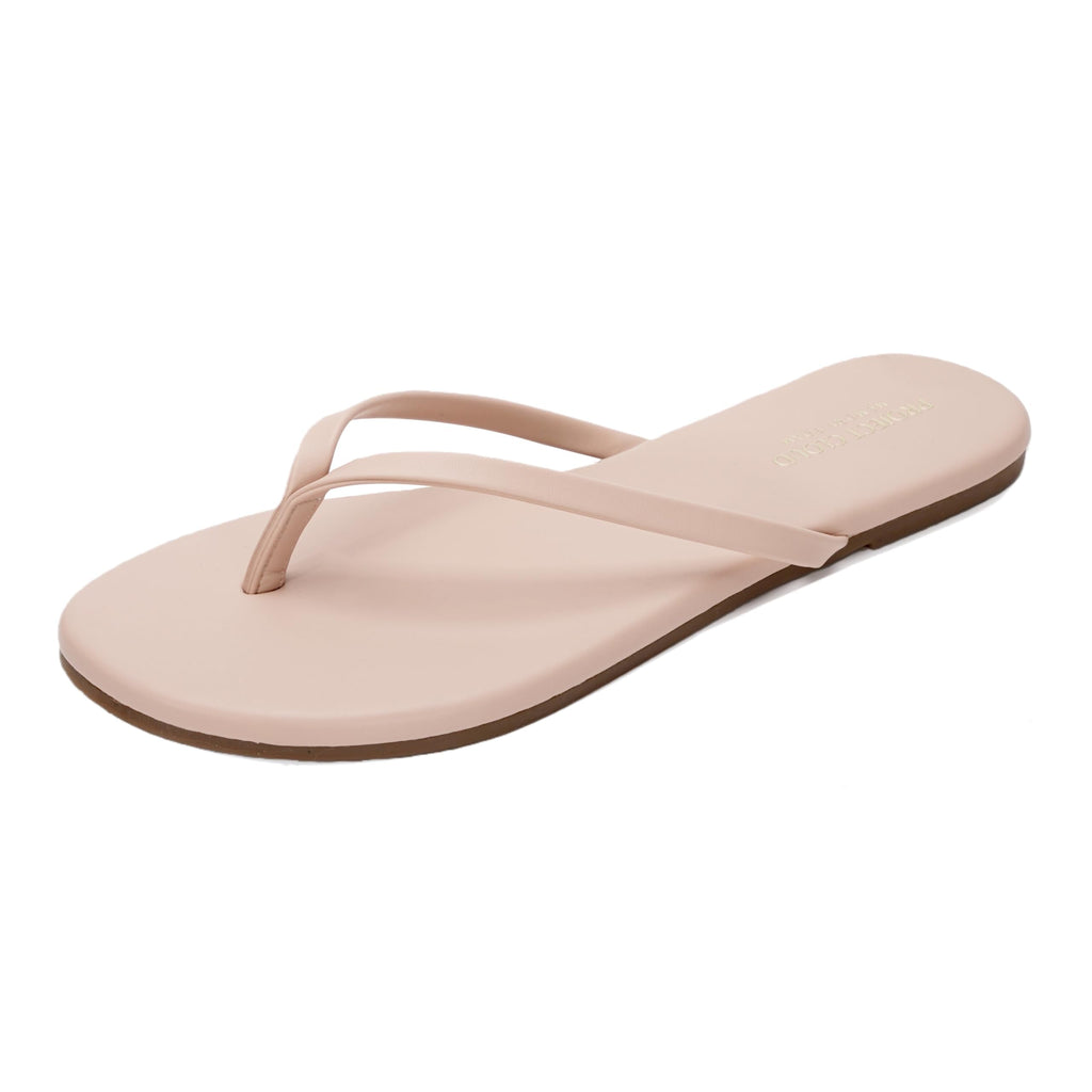 Women's | Eco-Leather Women Flip Flops | Memory Foam | Lightweight | Non-Slip - Foundations