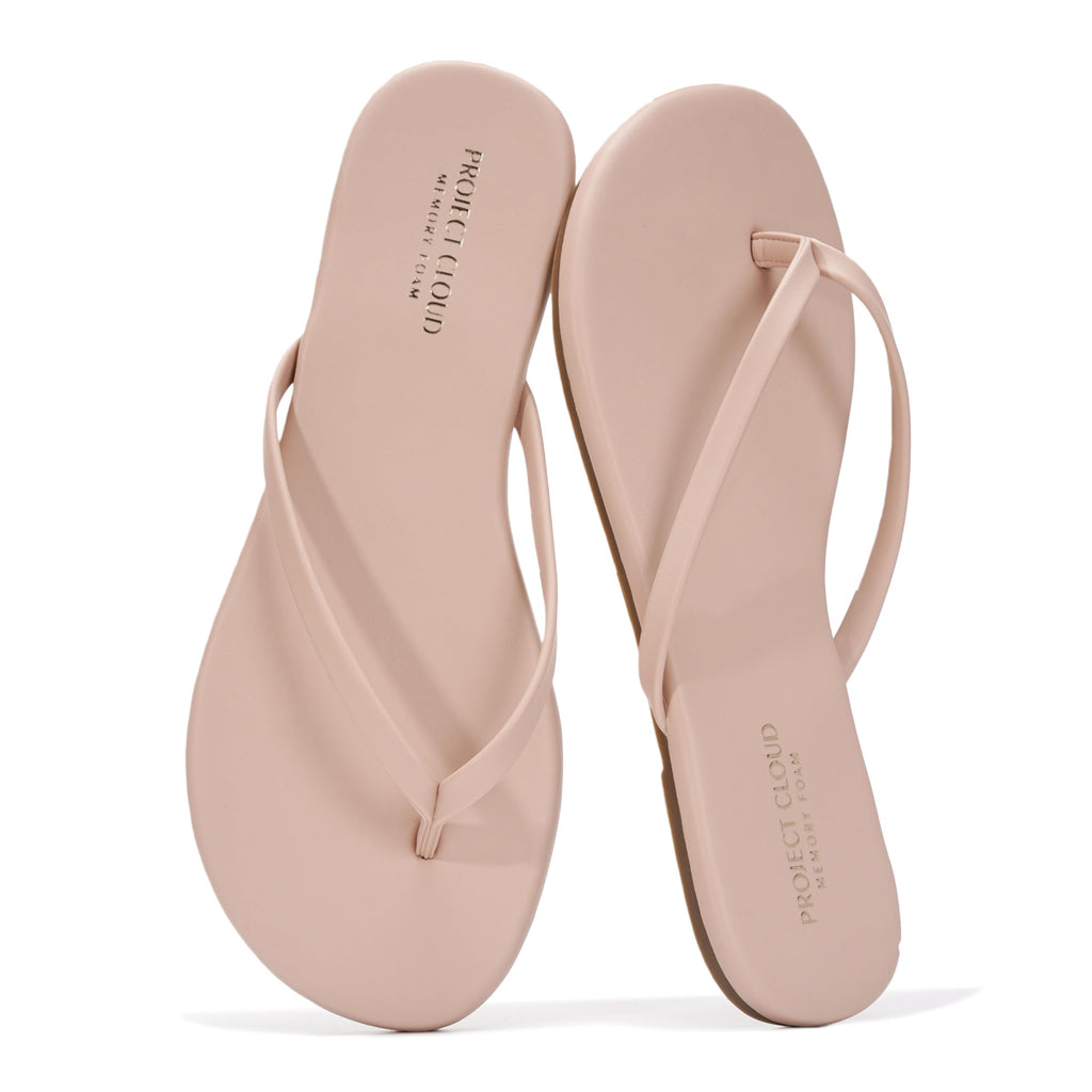 Women's | Eco-Leather Women Flip Flops | Memory Foam | Lightweight | Non-Slip - Foundations