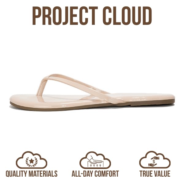 Women's | Eco-Leather Women Flip Flops | Memory Foam | Lightweight | Non-Slip - Foundations