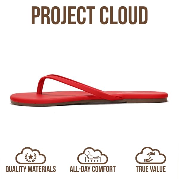 Women's | Eco-Leather Women Flip Flops | Memory Foam | Lightweight | Non-Slip - Foundations
