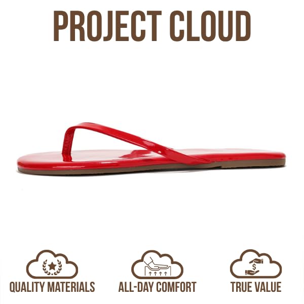 Women's | Eco-Leather Women Flip Flops | Memory Foam | Lightweight | Non-Slip - Foundations