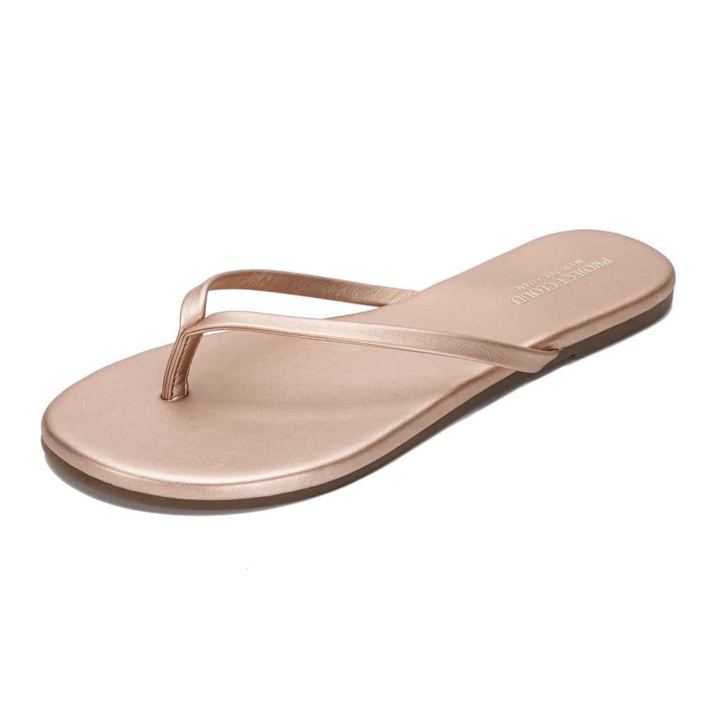 Women's | Eco-Leather Women Flip Flops | Memory Foam | Lightweight | Non-Slip - Foundations