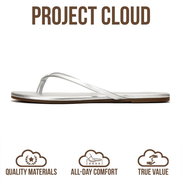 Women's | Eco-Leather Women Flip Flops | Memory Foam | Lightweight | Non-Slip - Foundations