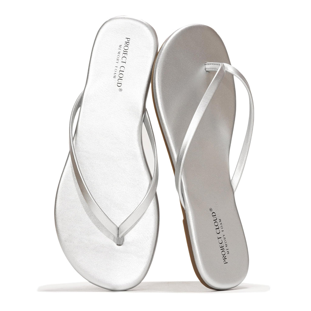 Women's | Eco-Leather Women Flip Flops | Memory Foam | Lightweight | Non-Slip - Foundations