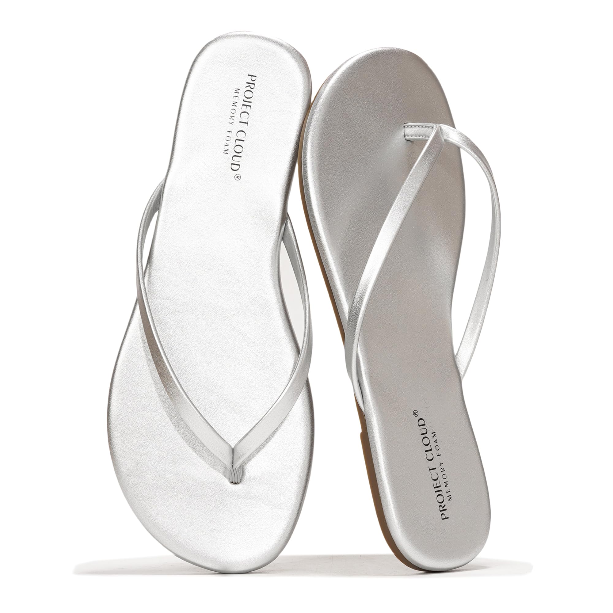 Women's | Eco-Leather Women Flip Flops | Memory Foam | Lightweight | Non-Slip - Foundations