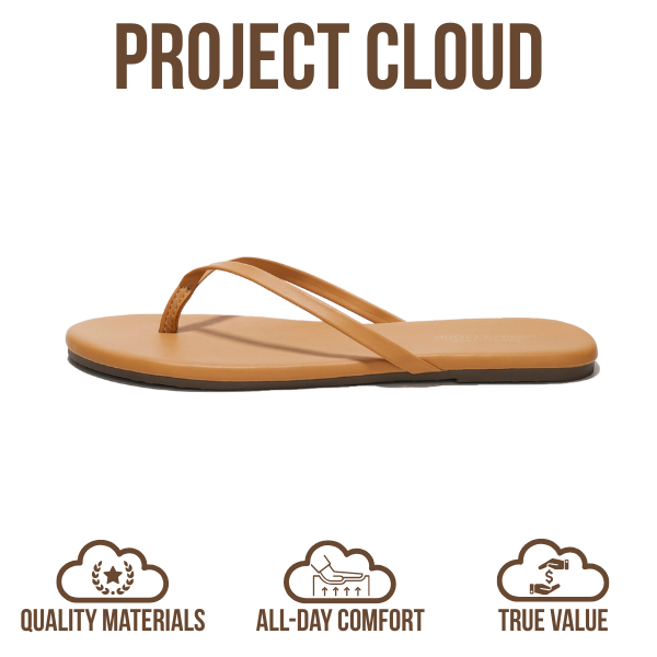 Women's | Eco-Leather Women Flip Flops | Memory Foam | Lightweight | Non-Slip - Foundations
