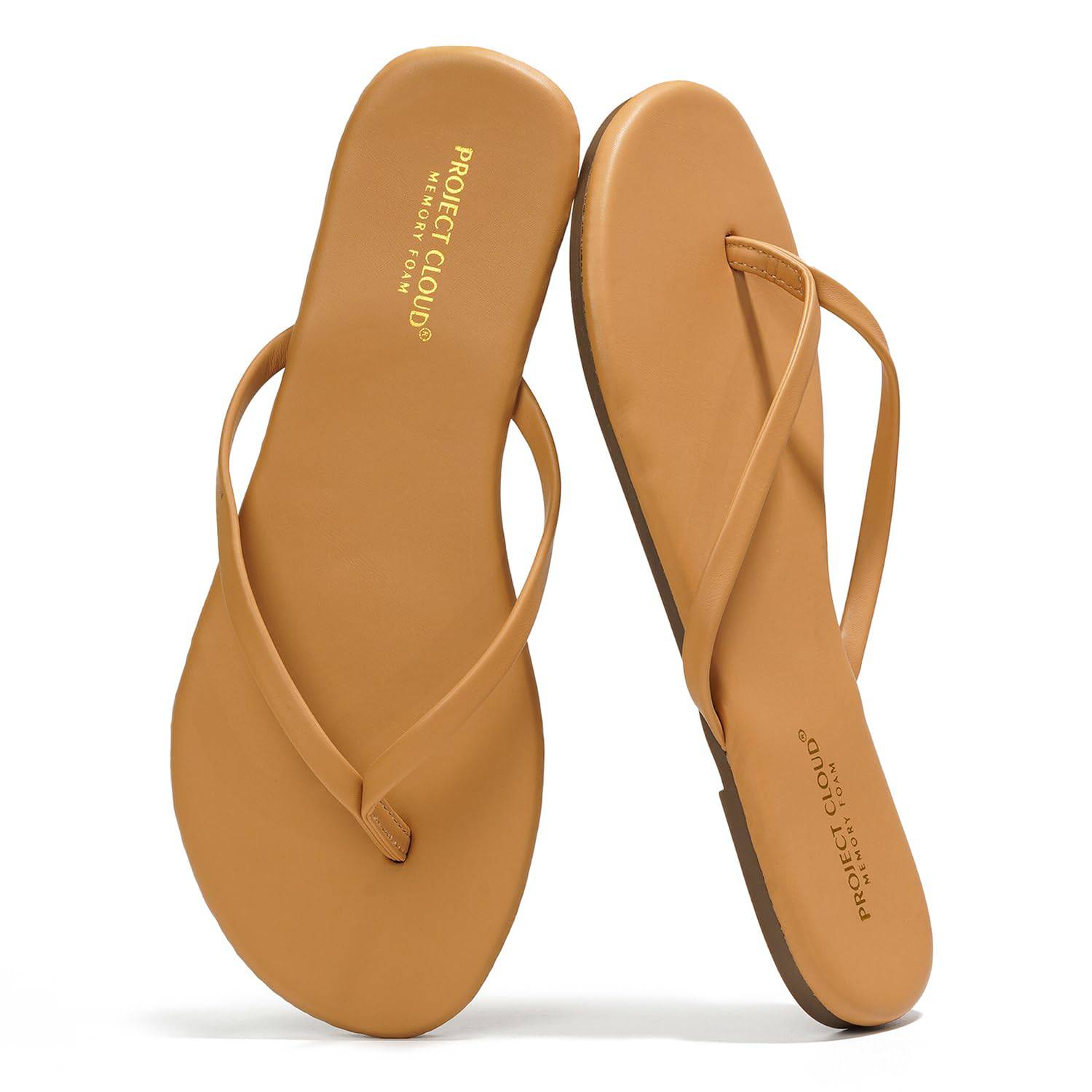Women's | Eco-Leather Women Flip Flops | Memory Foam | Lightweight | Non-Slip - Foundations