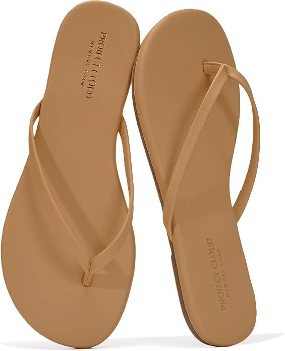 Women's | Eco-Leather Women Flip Flops | Memory Foam | Lightweight | Non-Slip - Foundations
