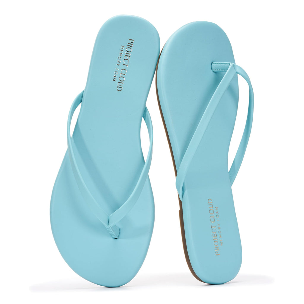 Women's | Eco-Leather Women Flip Flops | Memory Foam | Lightweight | Non-Slip - Foundations