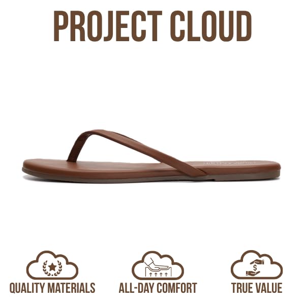 Women's | Eco-Leather Women Flip Flops | Memory Foam | Lightweight | Non-Slip - Foundations