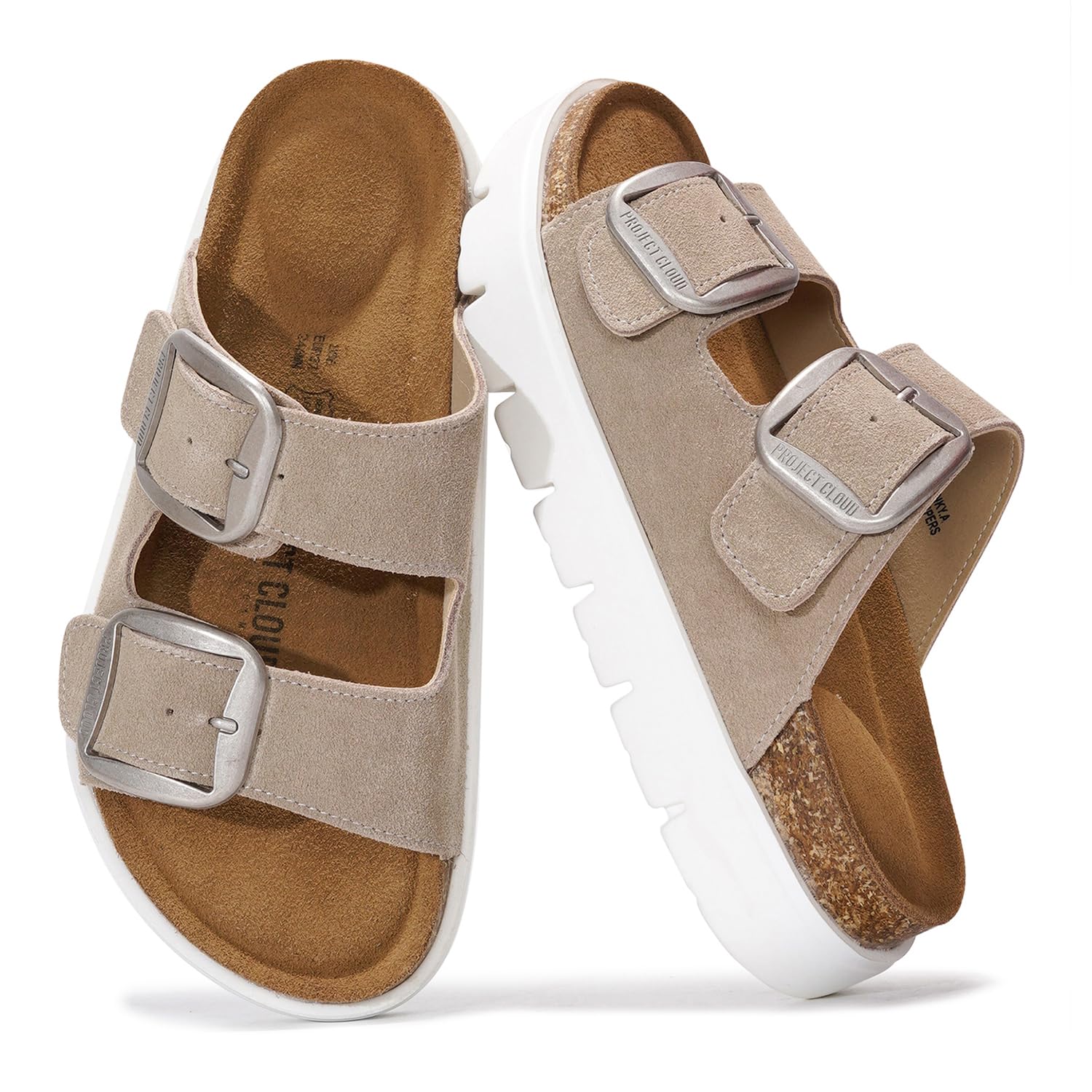 Women's | Genuine Leather Platform Sandals | ProjectPlush | Non-Slip - Greece Chunky