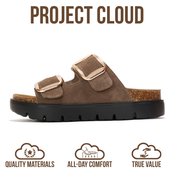 Women's | Genuine Leather Platform Sandals | ProjectPlush | Non-Slip - Greece Chunky