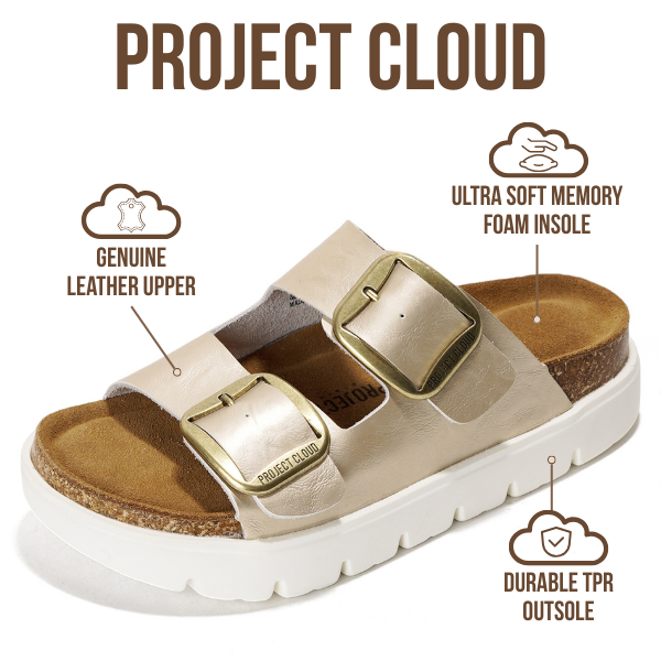 Women's | Genuine Leather Platform Sandals | ProjectPlush | Non-Slip - Greece Chunky