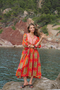 Tara Midi Dress Red Tigeress
