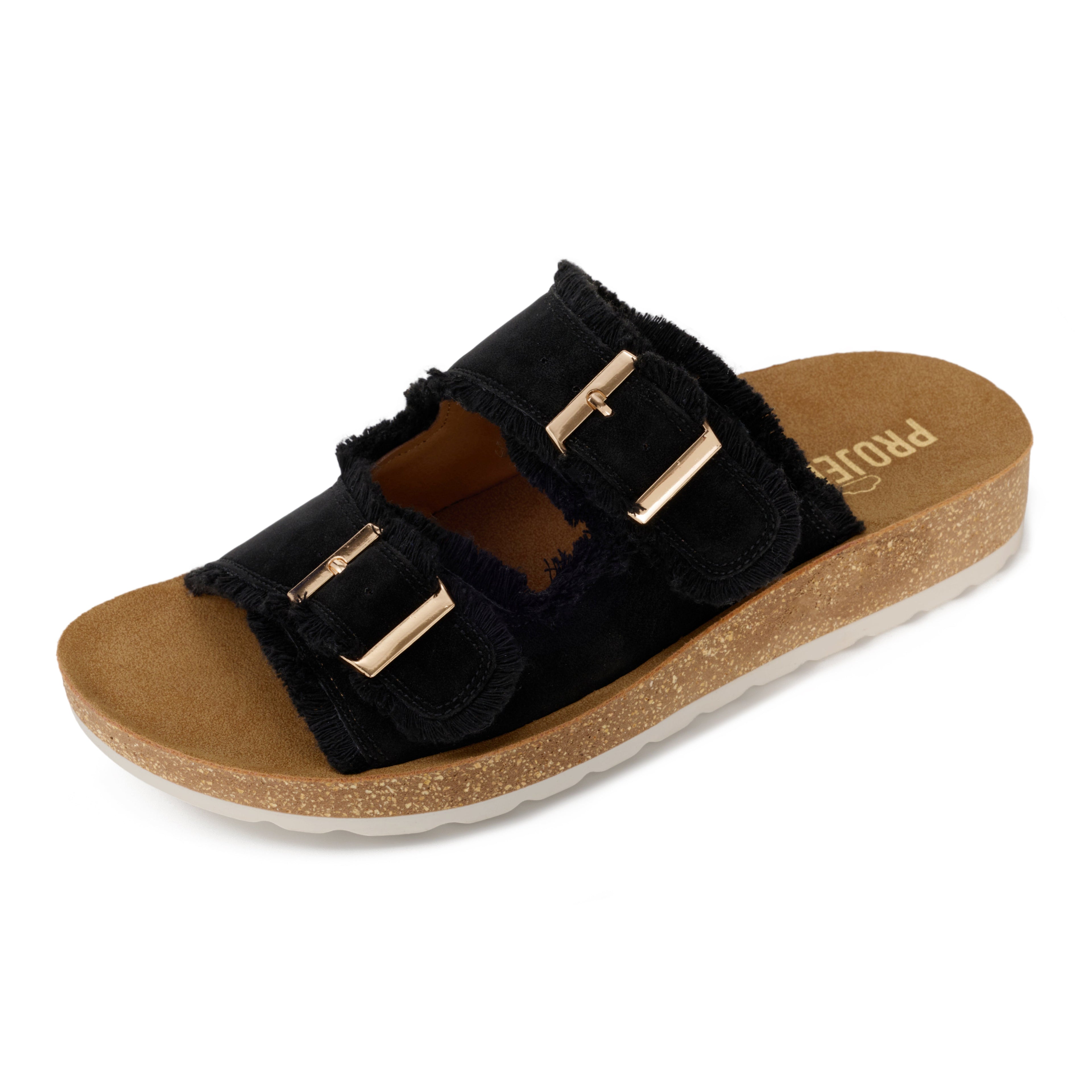 Women's | Womens Buckle Sandals | Plush and Soft Insole | Lightweight | Non-Slip - Light