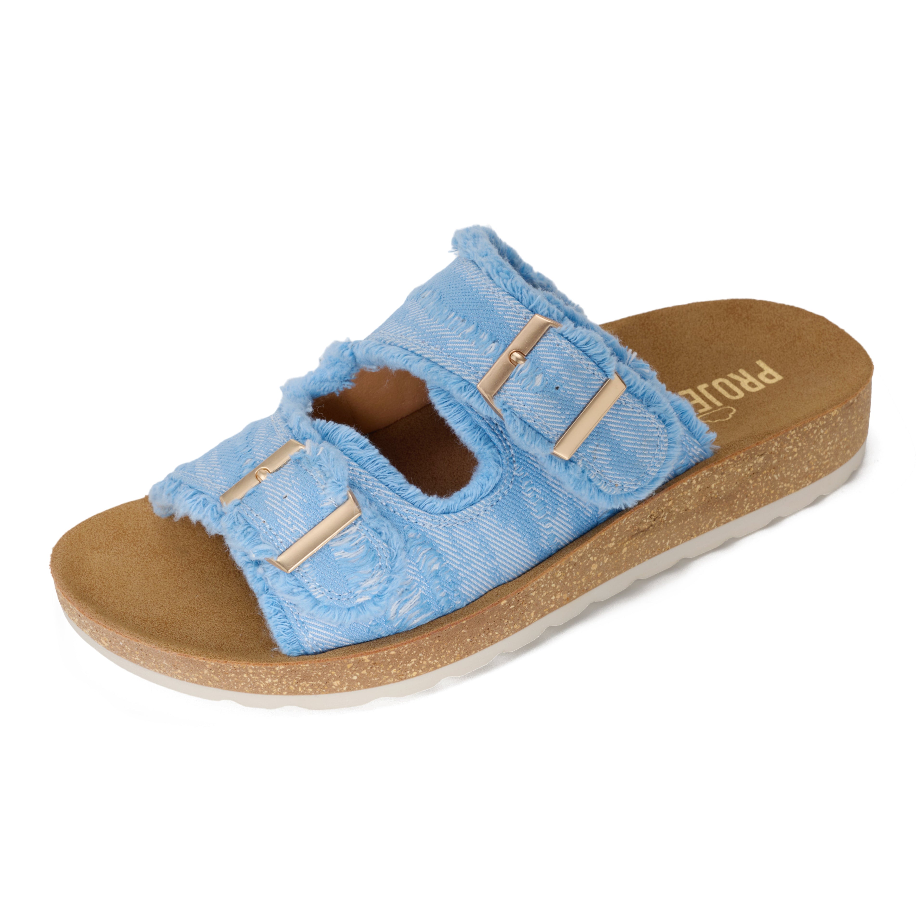 Women's | Womens Buckle Sandals | Plush and Soft Insole | Lightweight | Non-Slip - Light