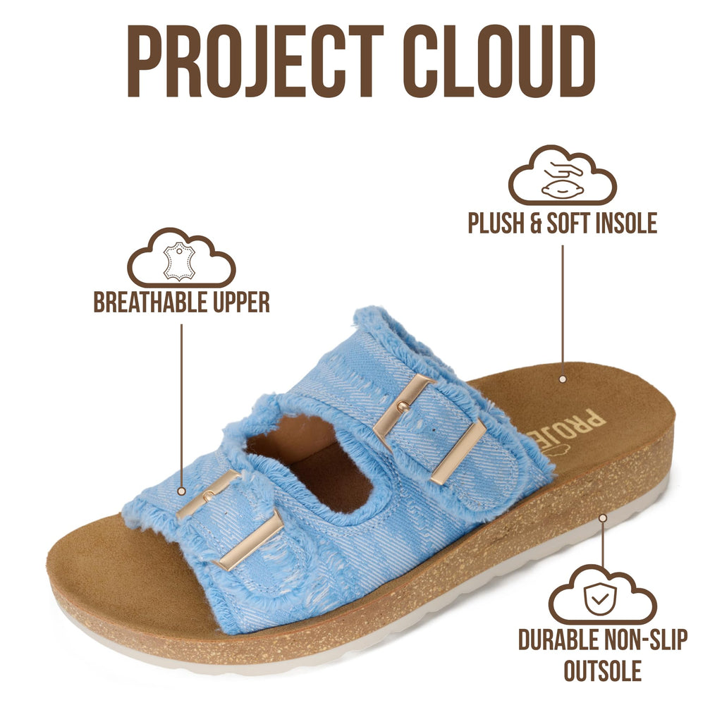 Women's | Womens Buckle Sandals | Plush and Soft Insole | Lightweight | Non-Slip - Light