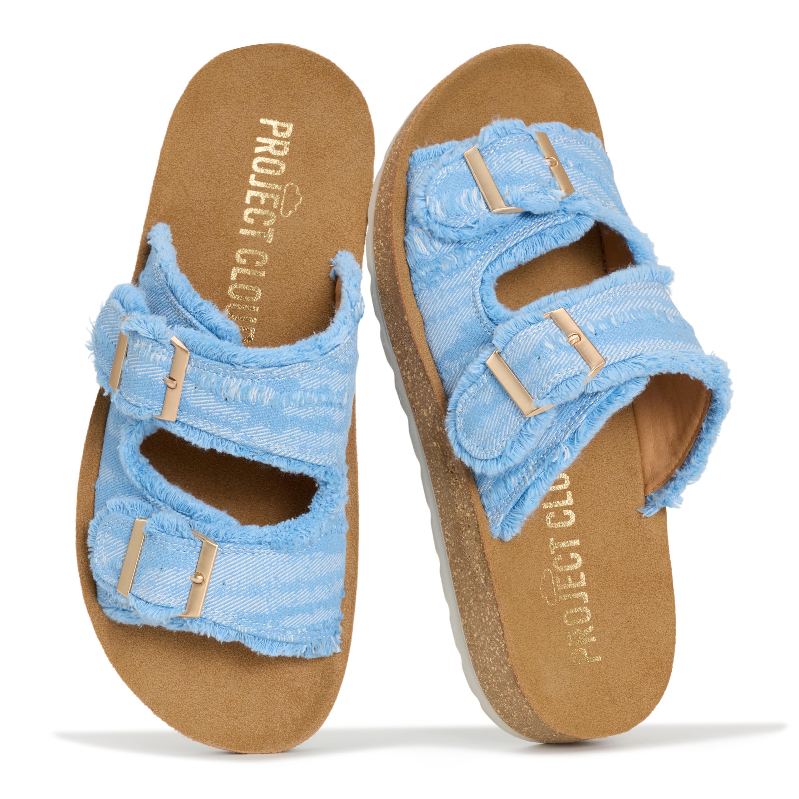 Women's | Womens Buckle Sandals | Plush and Soft Insole | Lightweight | Non-Slip - Light