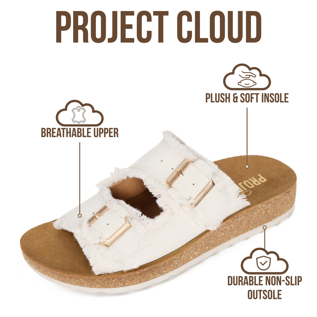 Women's | Womens Buckle Sandals | Plush and Soft Insole | Lightweight | Non-Slip - Light